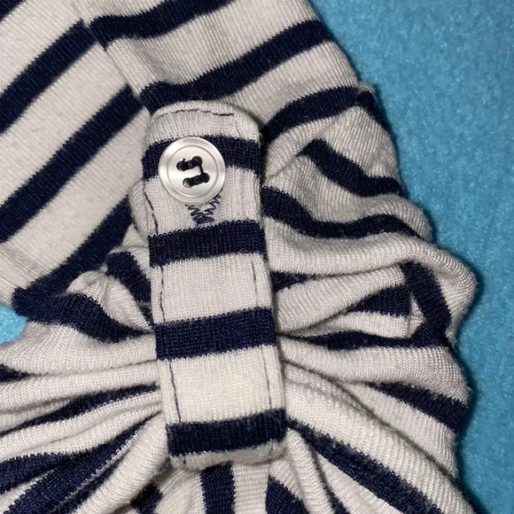 SPLENDID cardigan open front long sleeve button tabs 2 pockets navy white size L - Picture 5 of 14